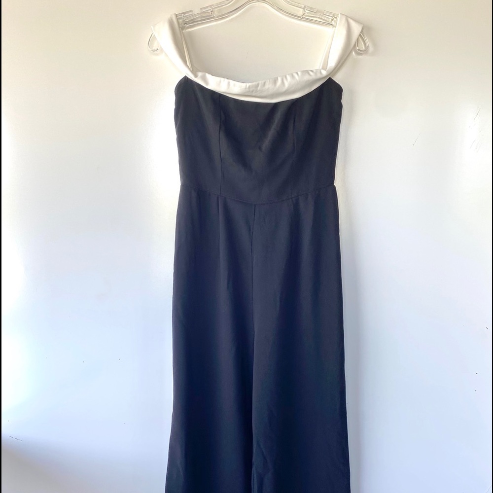 Superdown Camilla Jumpsuit in Black & White Sz Xs - Picture 2 of 8